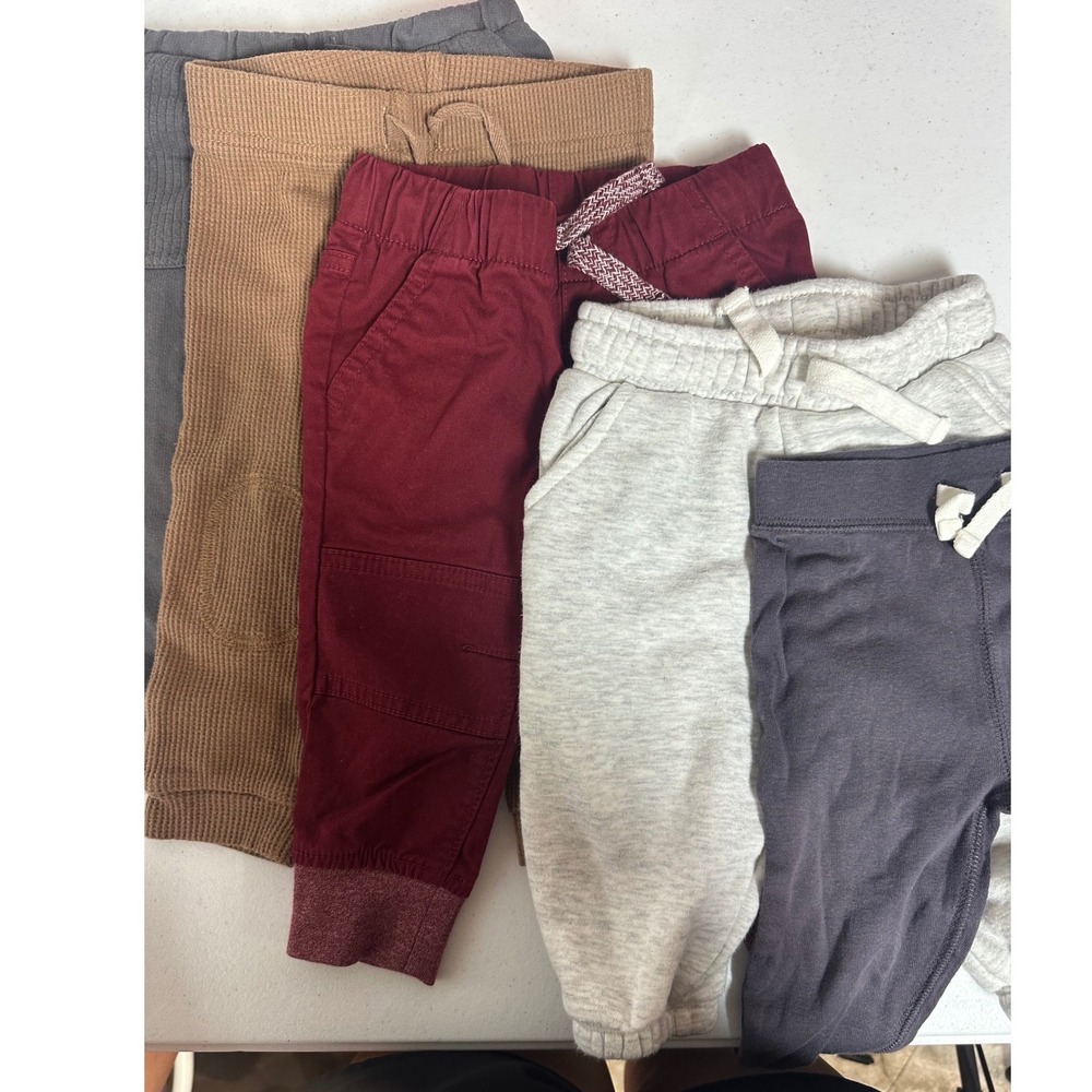 Baby Boy Pants Bundle 12M Joggers Leggings 5 Pack
